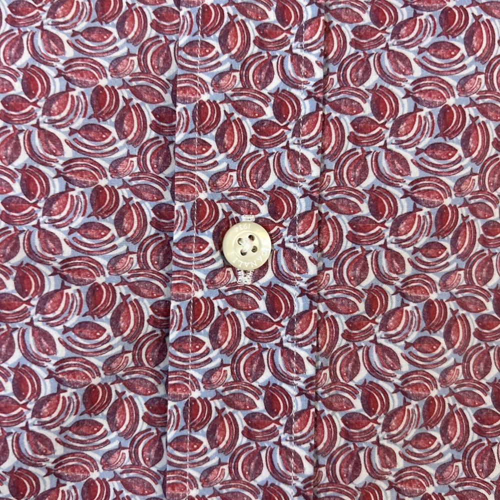 Canali 1934 Dress Shirt Medium Button Down Up Geometric Pattern - Picture 5 of 6